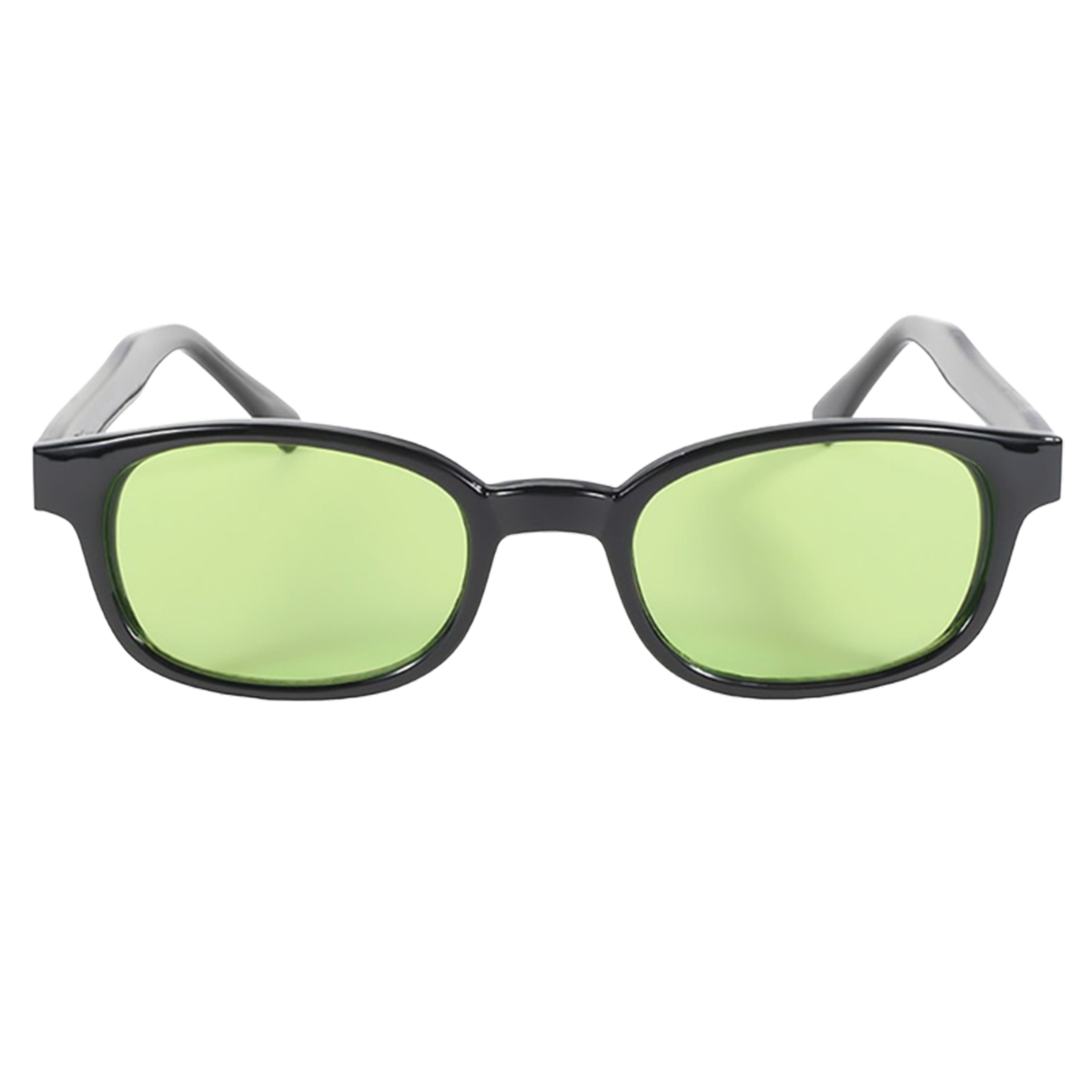 Lunettes de Soleil X-KD's 1016 - Monture noire classique et verres vert clair
