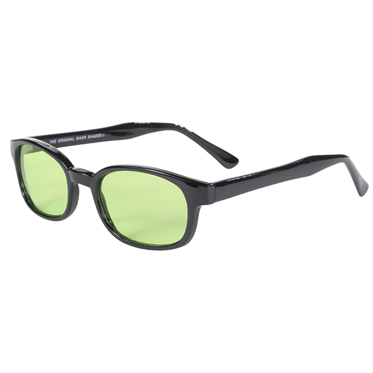 Lunettes de Soleil X-KD's 1016 - Monture noire classique et verres vert clair