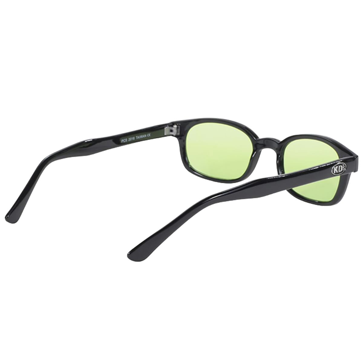 Lunettes de Soleil X-KD's 1016 - Monture noire classique et verres vert clair