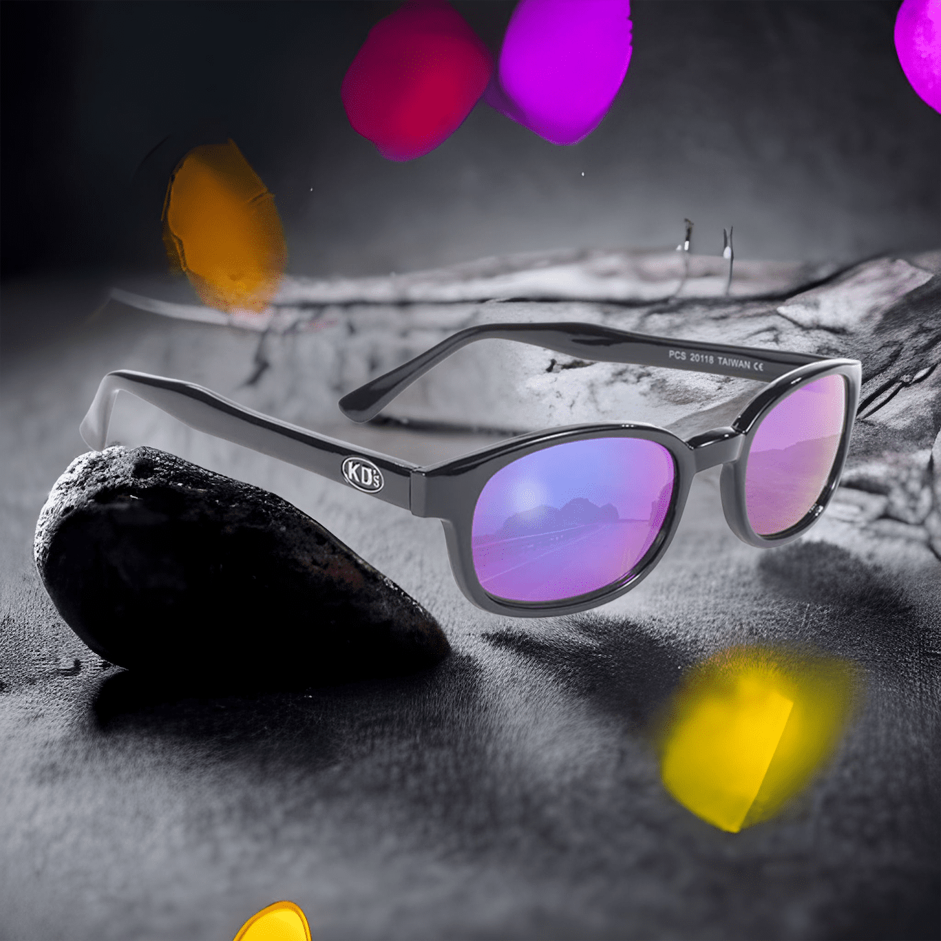 Occhiali da sole KD's 20118 con lenti iridescenti a specchio