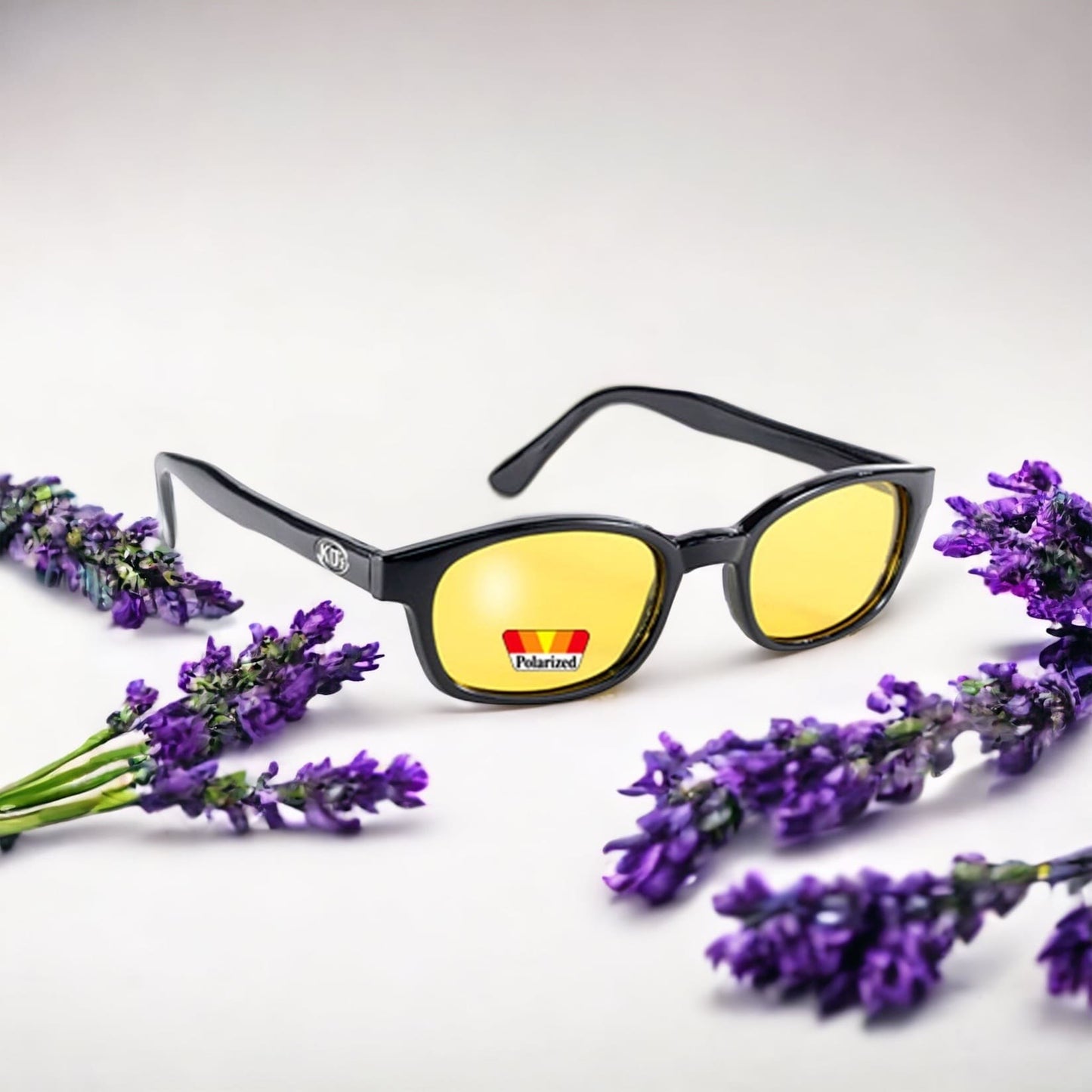 Occhiali da sole X-KD's 10129 - Montatura nera e lenti polarizzate gialle
