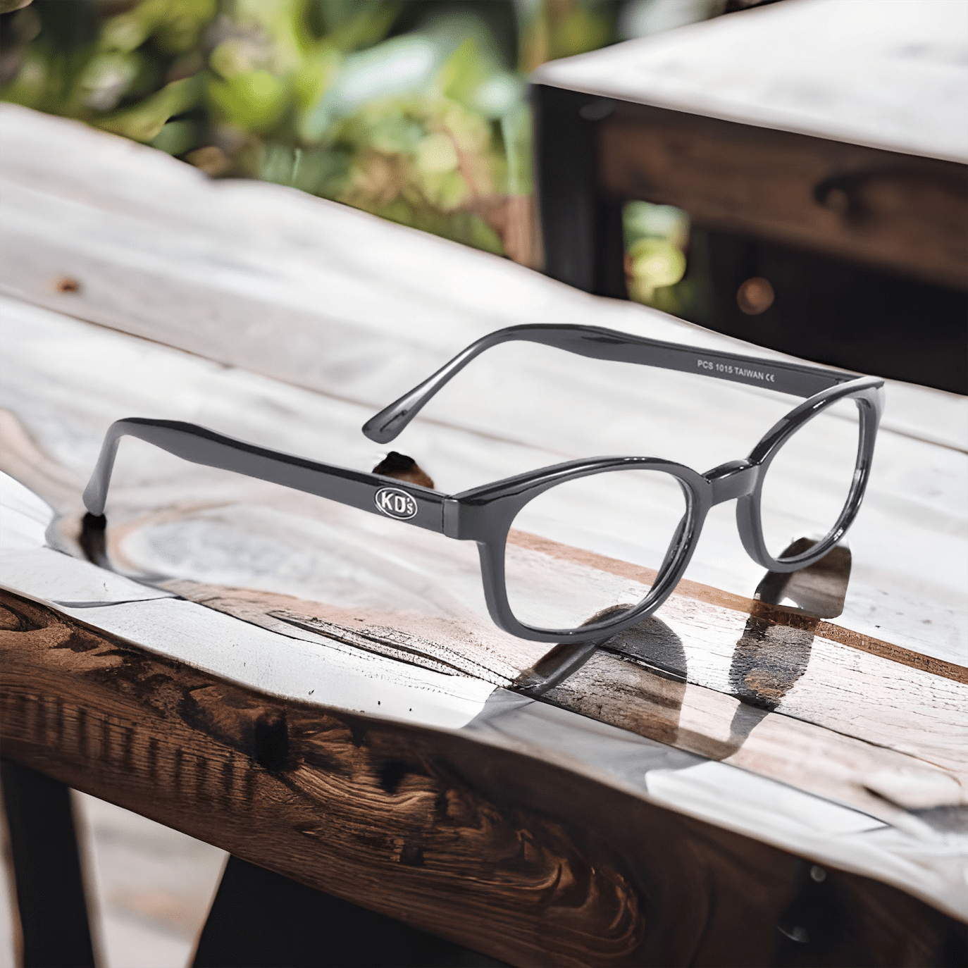 Lunettes de soleil X-KD's 1015 avec monture noire et verres clairs