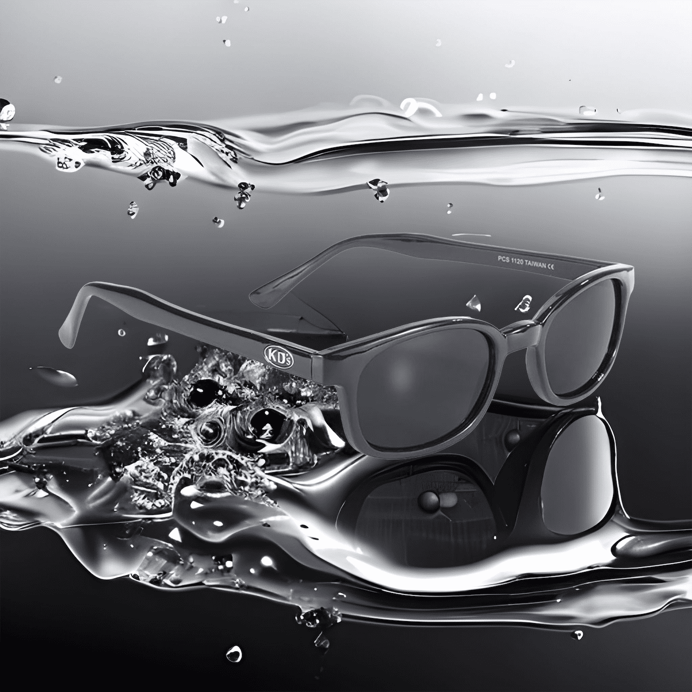 Gafas de sol X-KD's 1120 montura negra y cristales gris oscuro