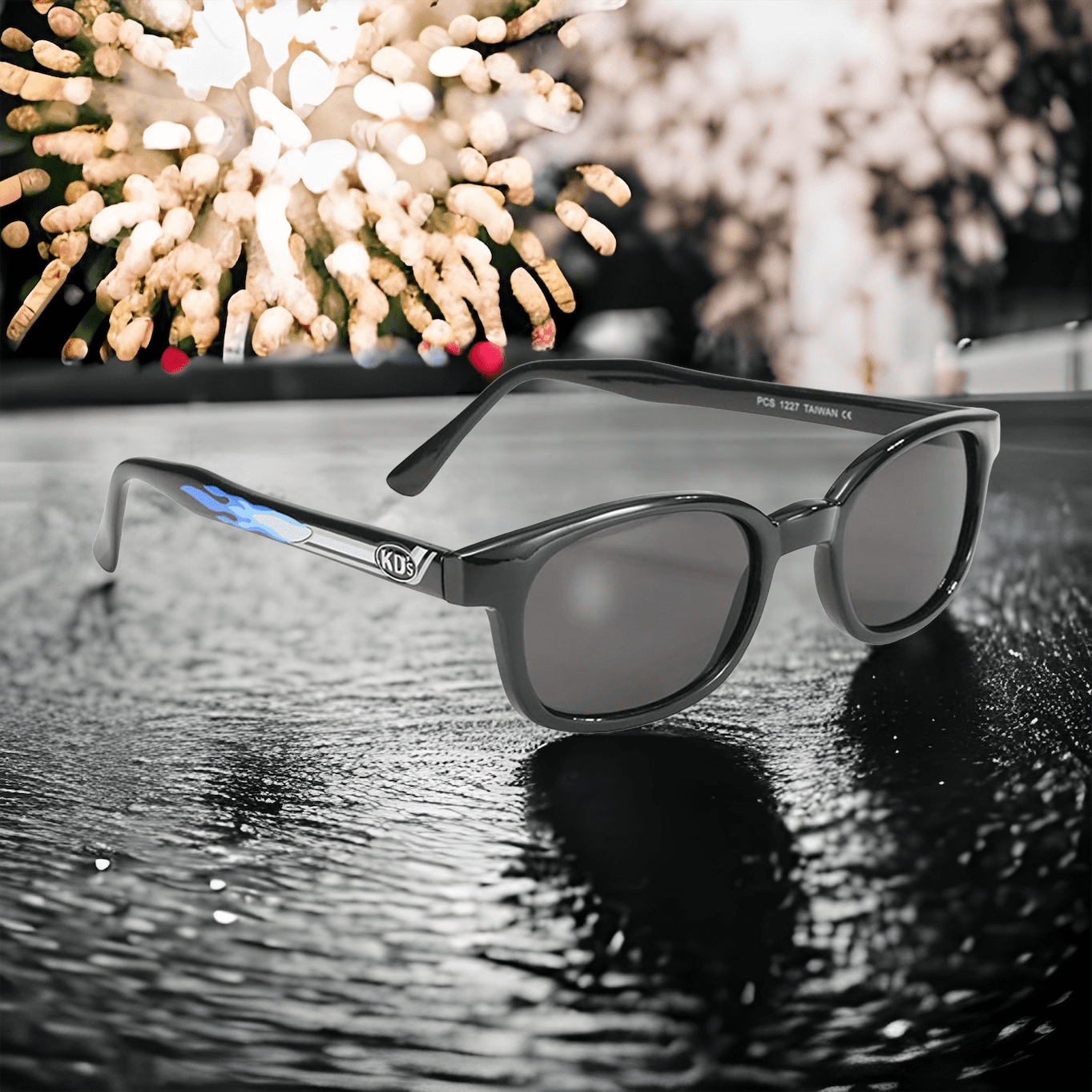 Lunettes de soleil X-KD's 1227 avec monture pot d'échappement et verres fumés