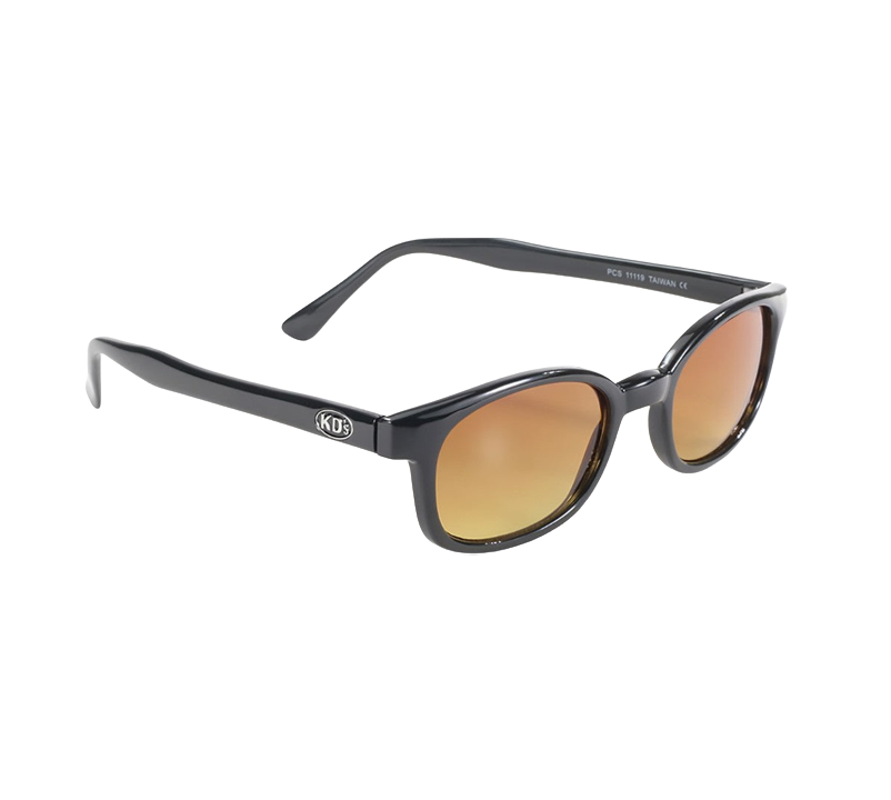 Occhiali da sole 11119 di X-KD con montatura nera e lenti color ambra