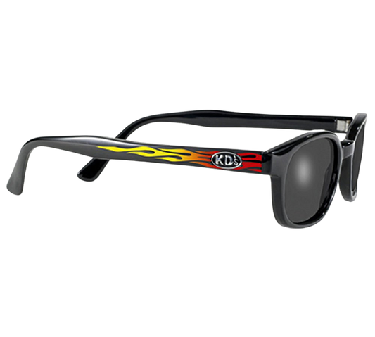 Occhiali da sole KD's 3010 con montatura decorata a fiamma e lenti fumé