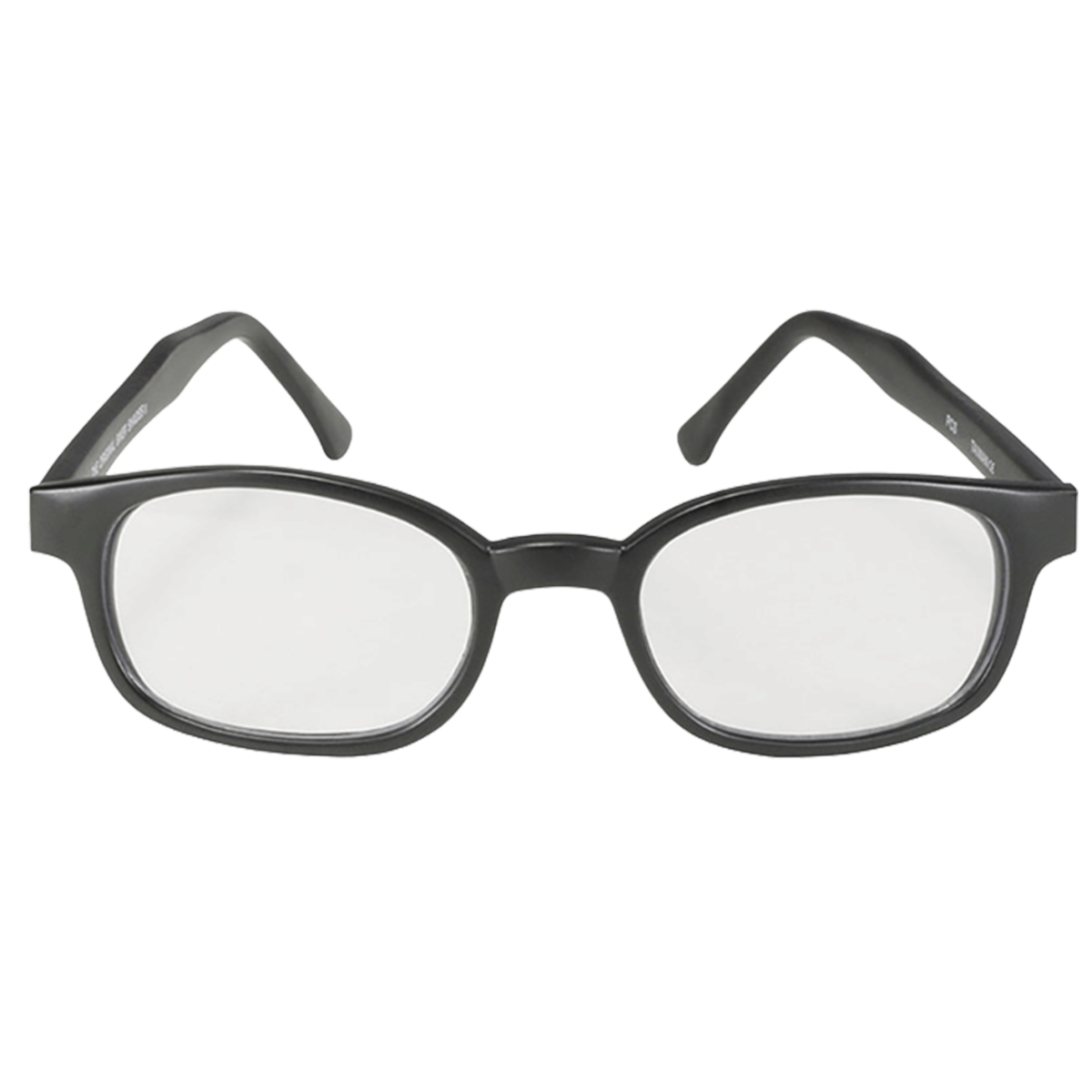 KD's 20015 Sonnenbrille mit klaren Gläsern und mattschwarzem Gestell