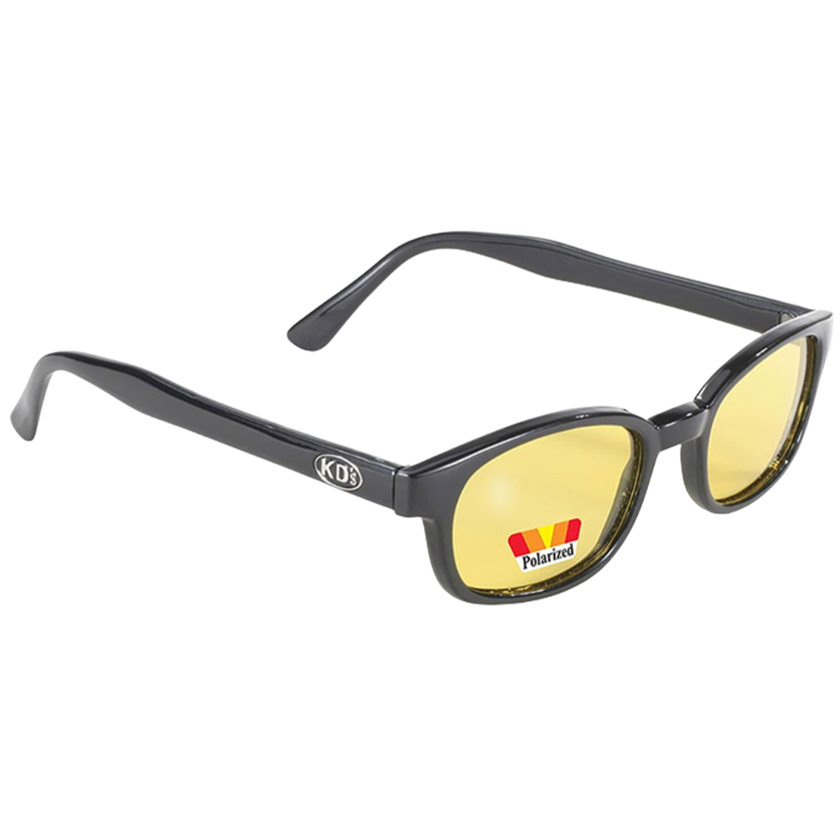 Lunettes de soleil KD's 20129 avec verres jaunes polarisés et monture noire classique