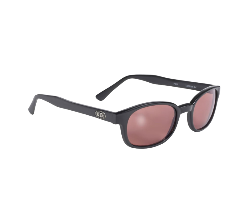 Lunettes de soleil X-KD's 12120 monture noire mat et verres roses