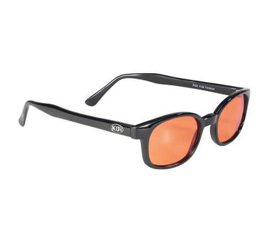 Lunettes de soleil X-KD's 1128 monture noire et verres orange