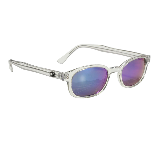 Gafas de sol X-KD's 12018 Montura de cristal Deco y lentes de color efecto espejo