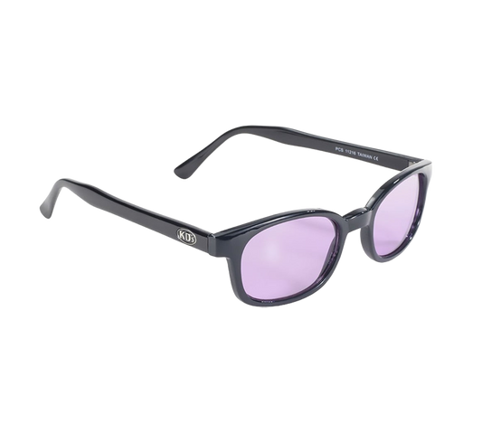 X-KD's 11216 zonnebril met zwart montuur en paarse glazen