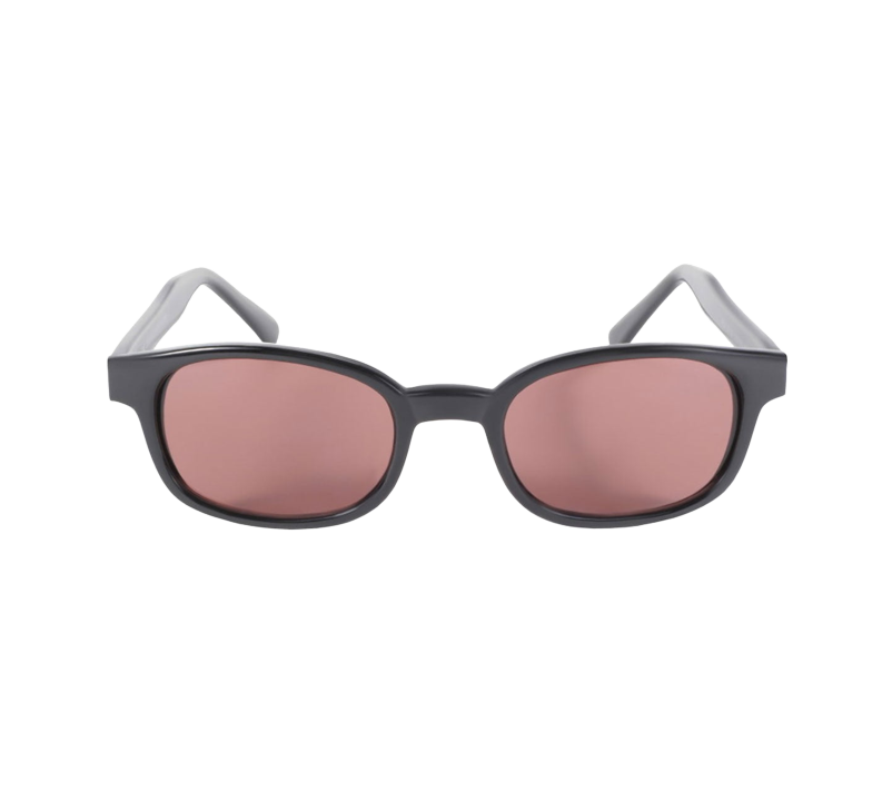 Lunettes de soleil KD's 22120 , monture noir mat et verres roses