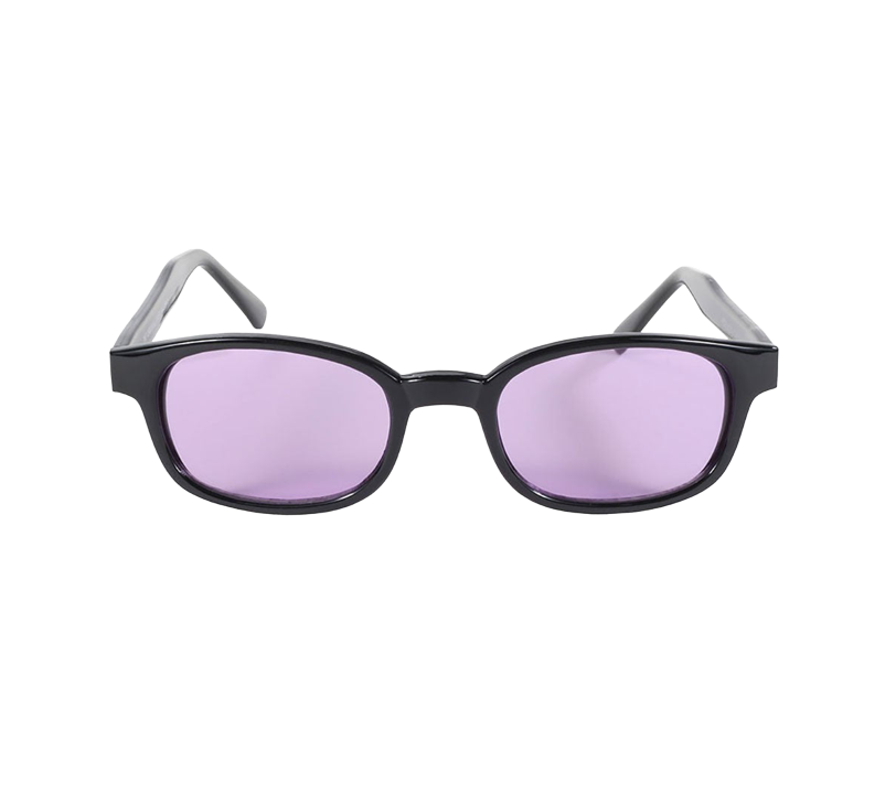 Occhiali da sole KD's 21216 con montatura classica nera e lenti viola