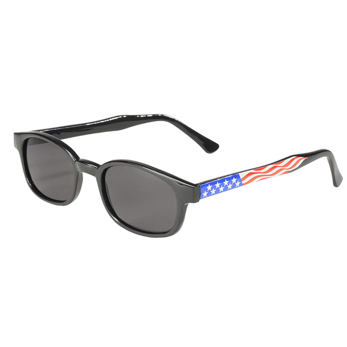 Gafas de sol KD's 20050 con cristales ahumados y decoración de la bandera de EE.UU.