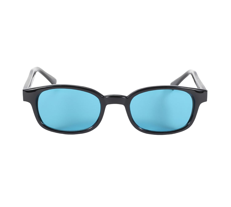 Occhiali da sole KD's 2129 con montatura nera classica e lenti turchesi