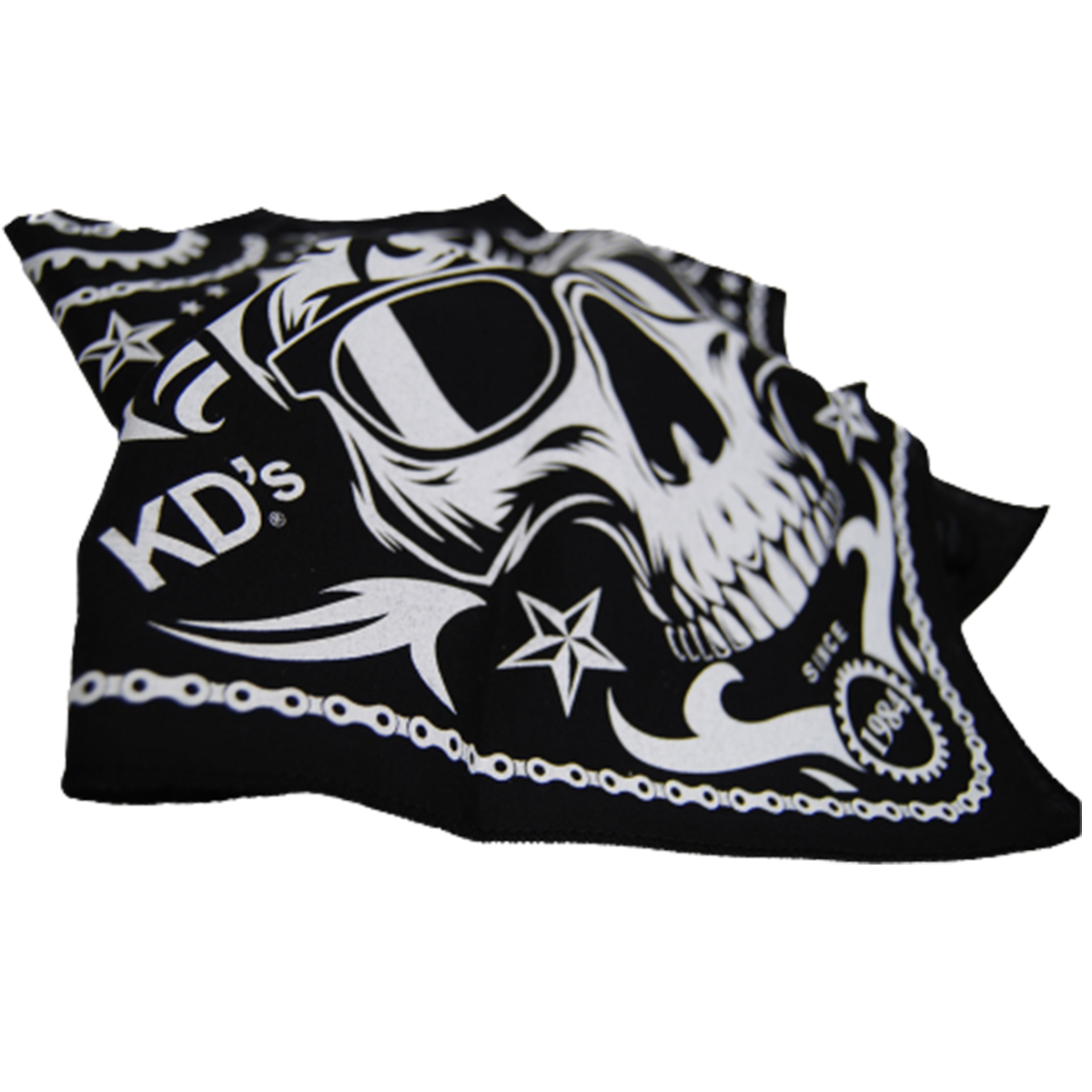 Bandana classica di Skull KD in bianco e nero