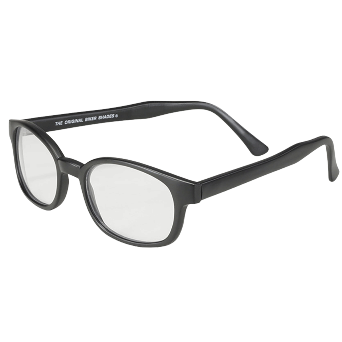 KD's 20015 Sonnenbrille mit klaren Gläsern und mattschwarzem Gestell