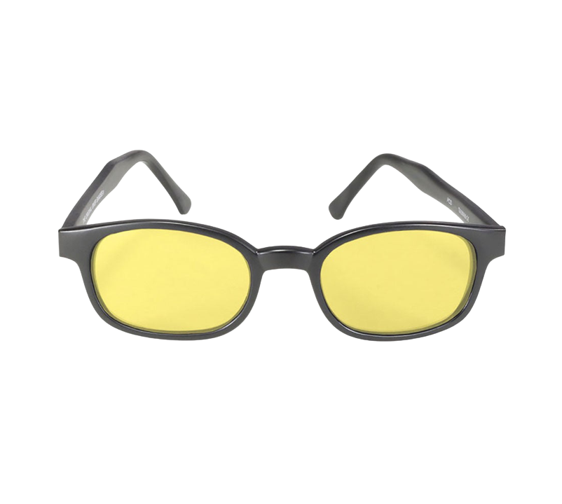 Occhiali da sole 11112 di X-KD con lenti gialle e montatura nera opaca