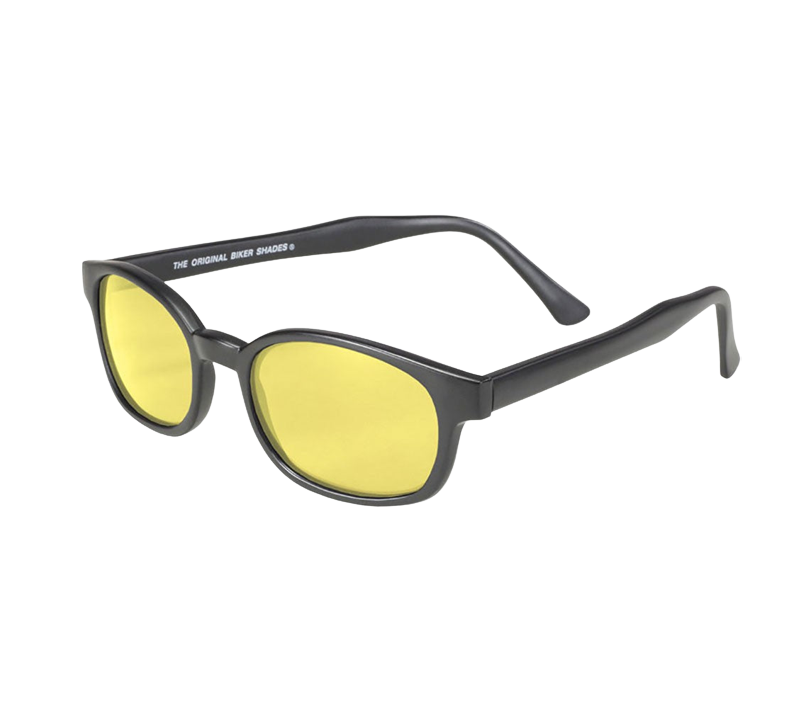 Occhiali da sole 11112 di X-KD con lenti gialle e montatura nera opaca