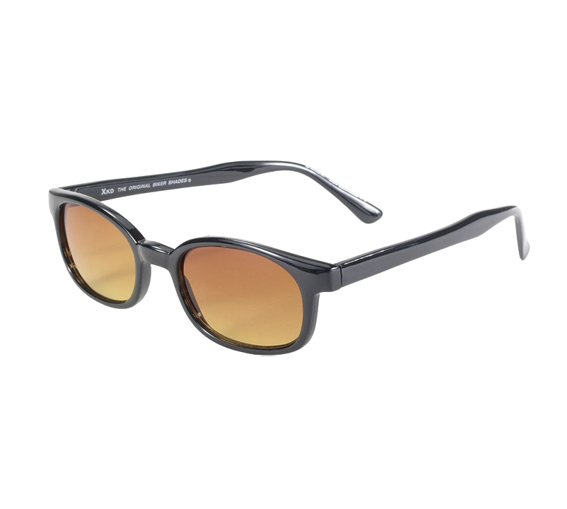 Occhiali da sole 11119 di X-KD con montatura nera e lenti color ambra
