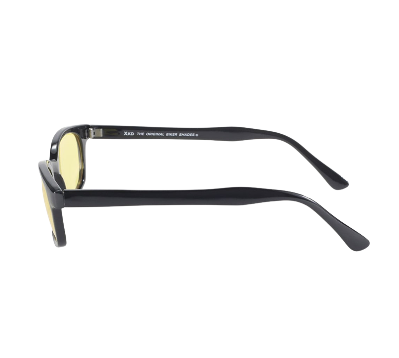 Occhiali da sole 10112 di X-KD con montatura nera e lenti gialle
