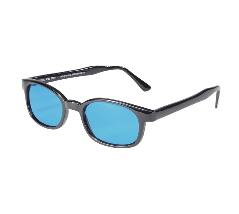 Lunettes de soleil X-KD's 1129 monture noire et verres turquoise