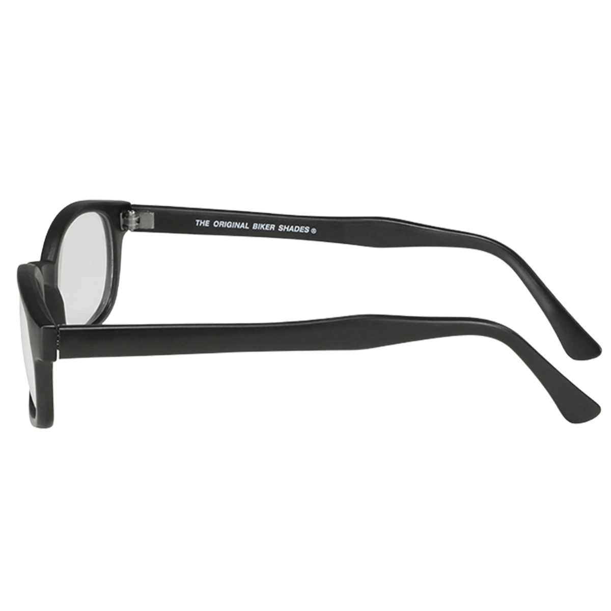 KD's 20015 Sonnenbrille mit klaren Gläsern und mattschwarzem Gestell