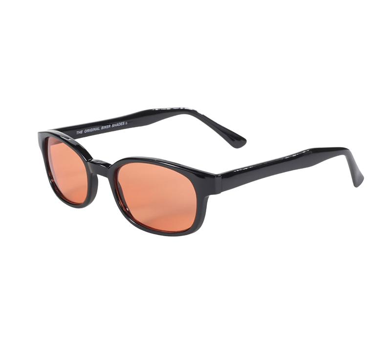 Occhiali da sole KD's 2128 con montatura classica nera e lenti arancioni