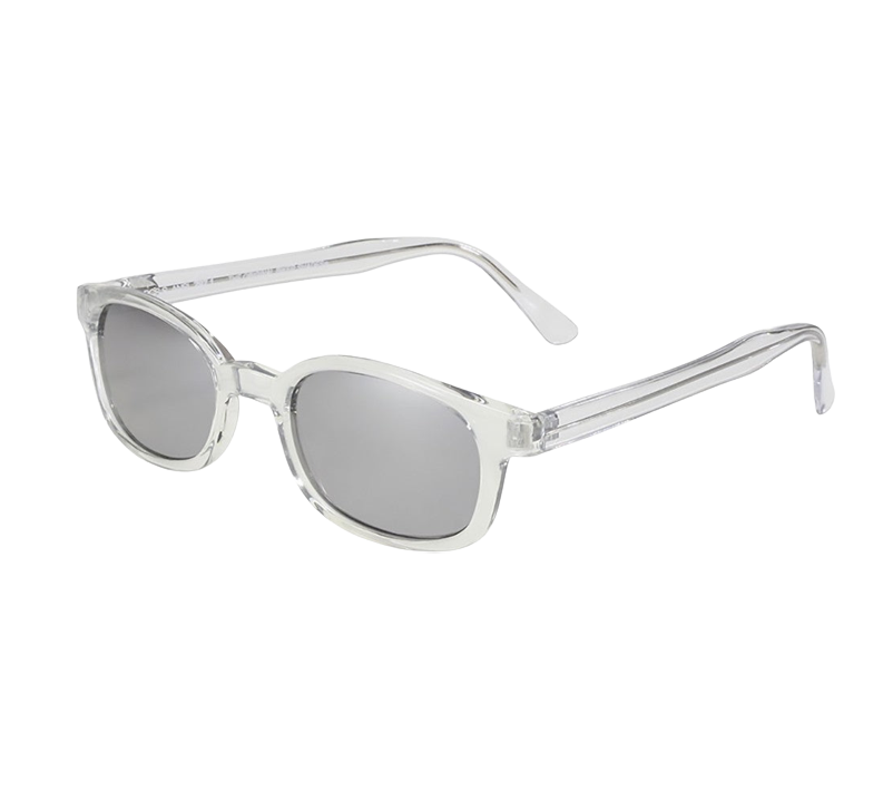 Occhiali da sole Chill 1200 di X-KD con montatura in cristallo e lenti argentate a specchio