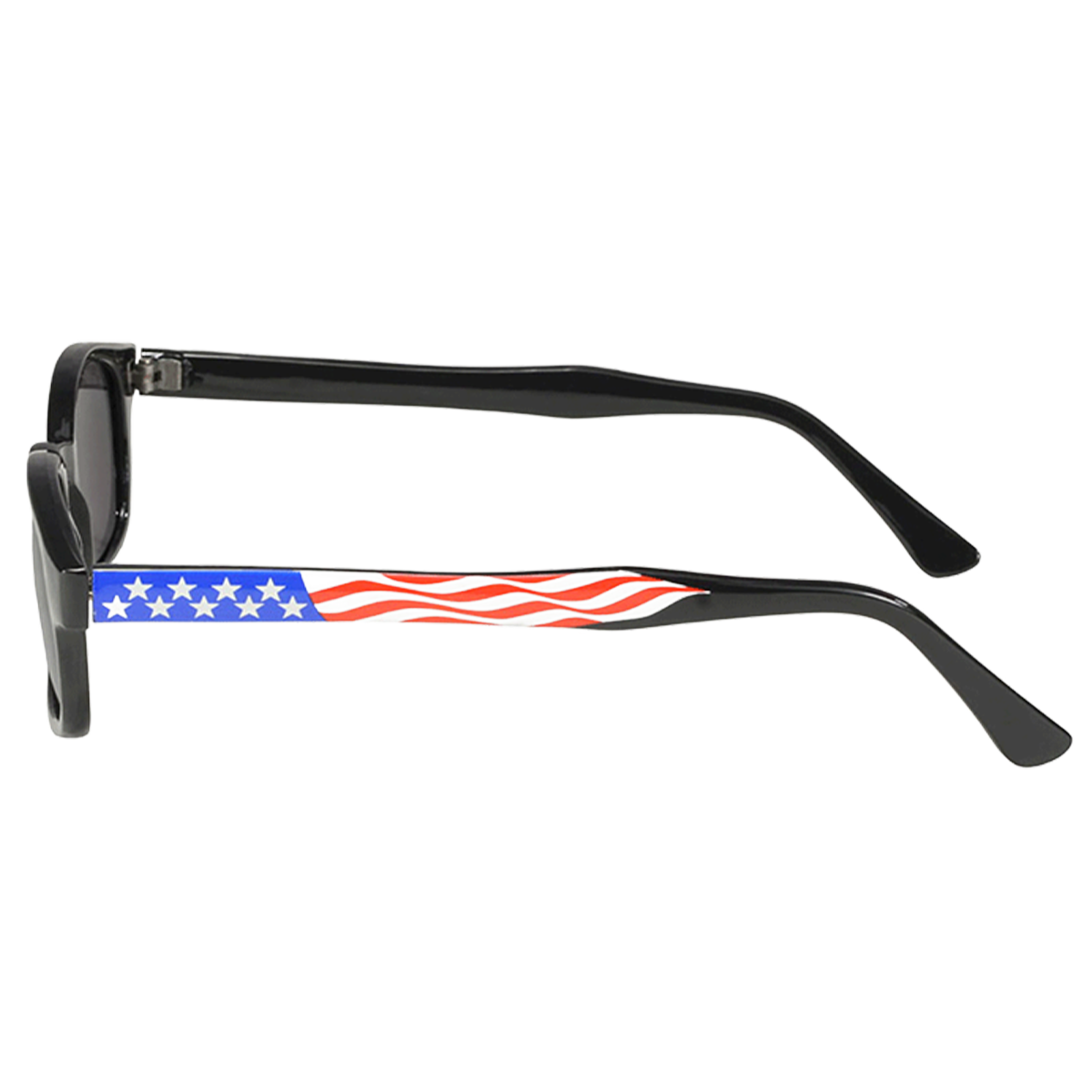 Gafas de sol KD's 20050 con cristales ahumados y decoración de la bandera de EE.UU.