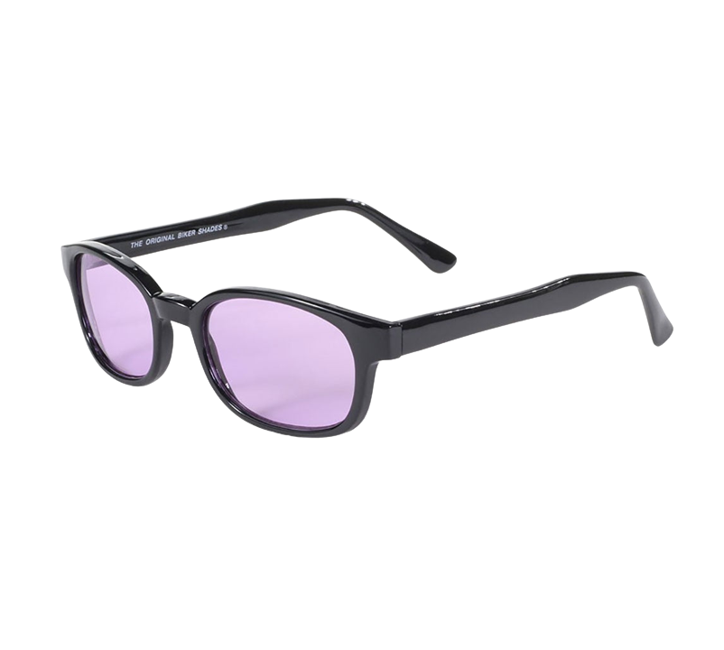 Occhiali da sole KD's 21216 con montatura classica nera e lenti viola