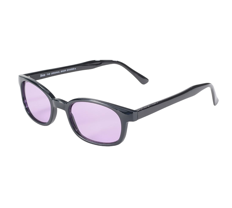 Occhiali da sole 11216 di X-KD con montatura nera e lenti viola