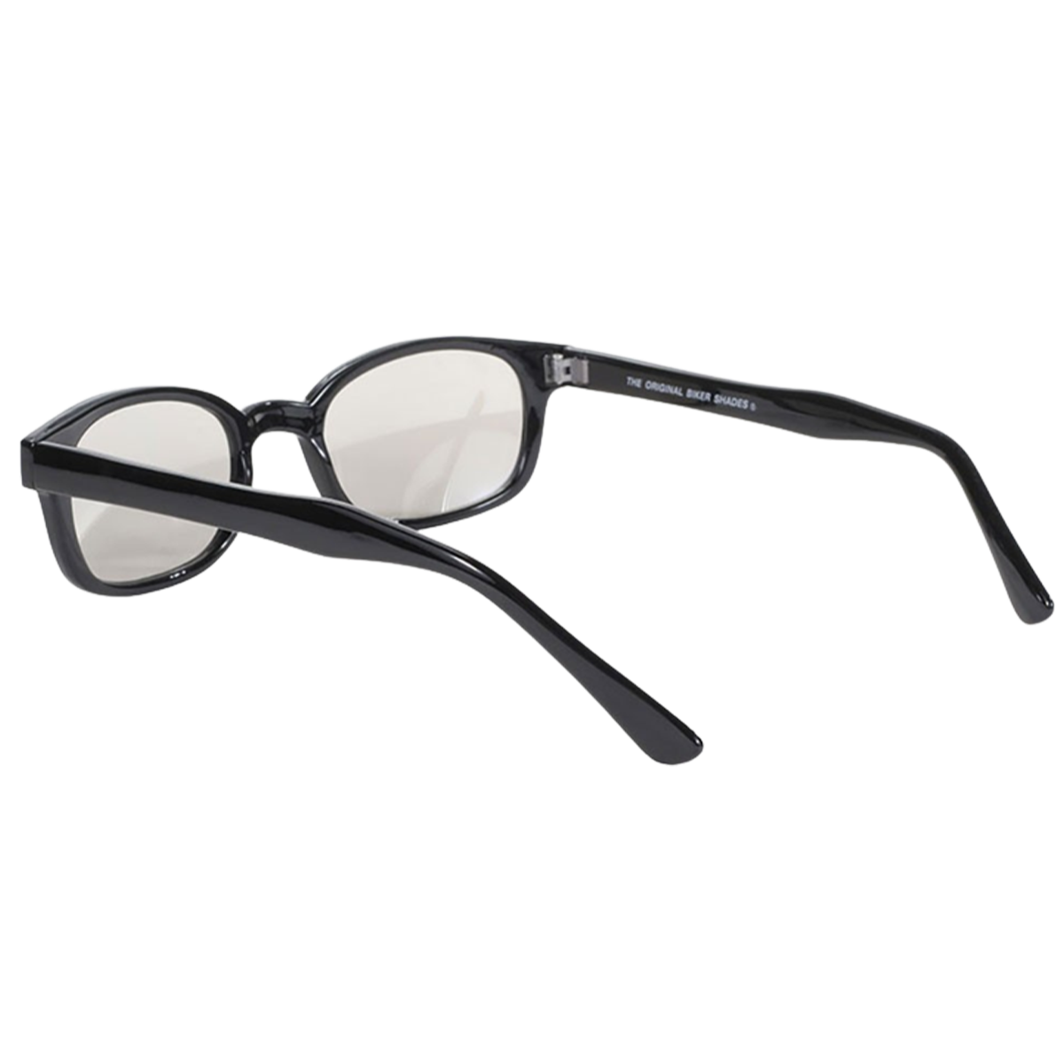 Lunettes de soleil KD's 20113 avec monture noire classique et verres miroir clair argenté