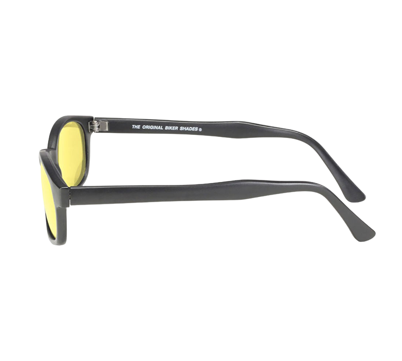 Occhiali da sole 11112 di X-KD con lenti gialle e montatura nera opaca