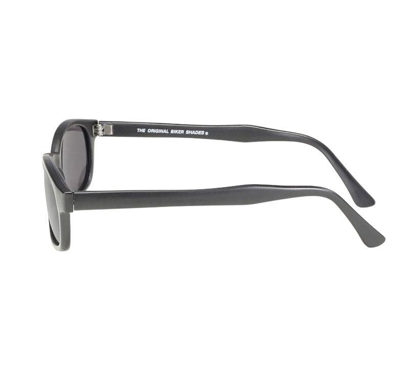 Occhiali da sole 10019 di X-KD con montatura nera opaca e lenti polarizzate grigie.