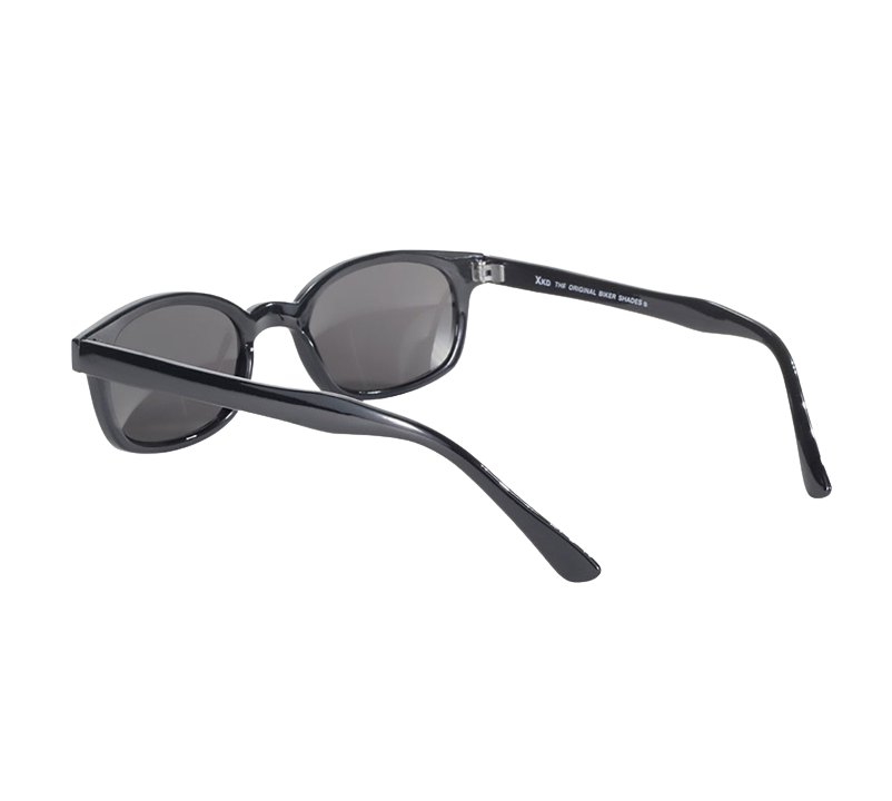Occhiali da sole 1010 di X-KD con montatura nera lucida e lenti fumé