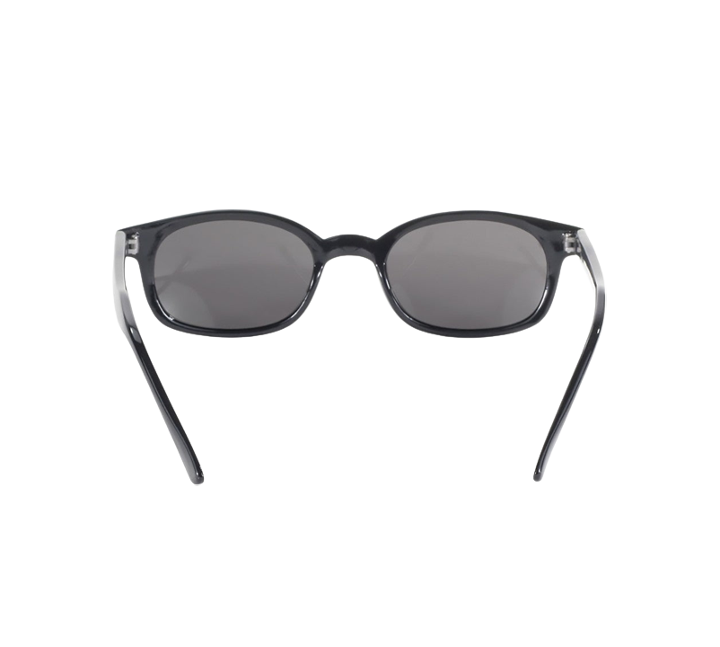 Occhiali da sole 1010 di X-KD con montatura nera lucida e lenti fumé