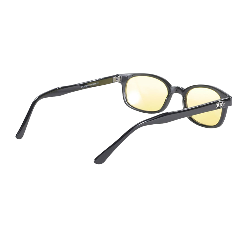 Occhiali da sole 10112 di X-KD con montatura nera e lenti gialle