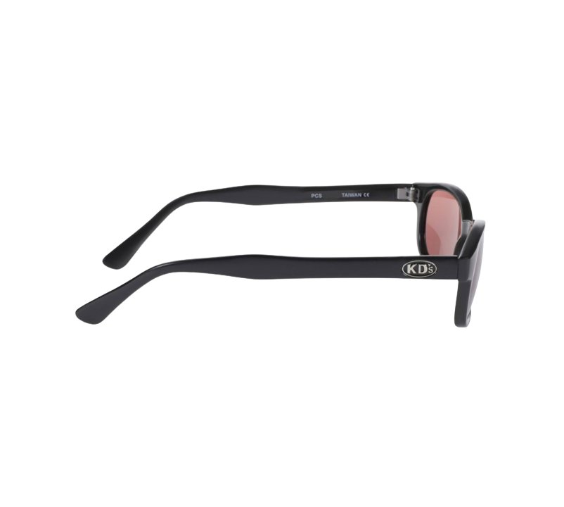 Lunettes de soleil X-KD's 12120 monture noire mat et verres roses