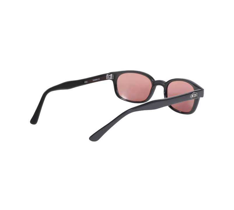 Lunettes de soleil KD's 22120 , monture noir mat et verres roses