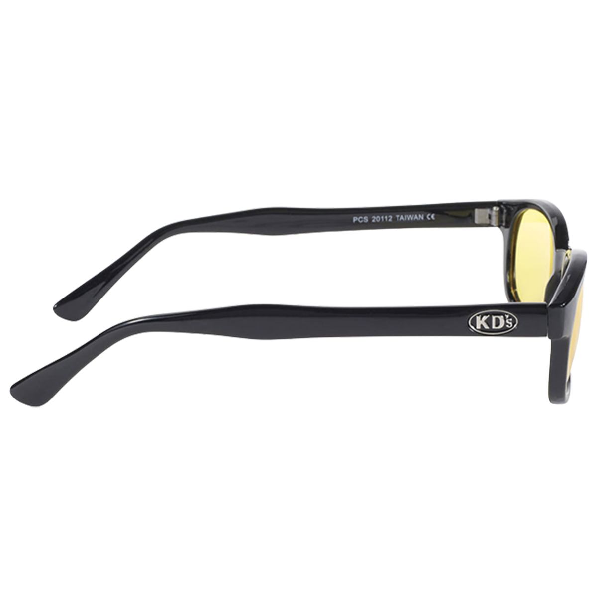 Occhiali da sole KD's 20112 con montatura classica nera e lenti gialle