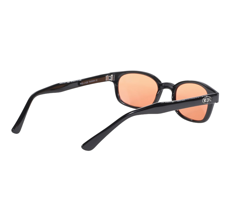 Occhiali da sole KD's 2128 con montatura classica nera e lenti arancioni