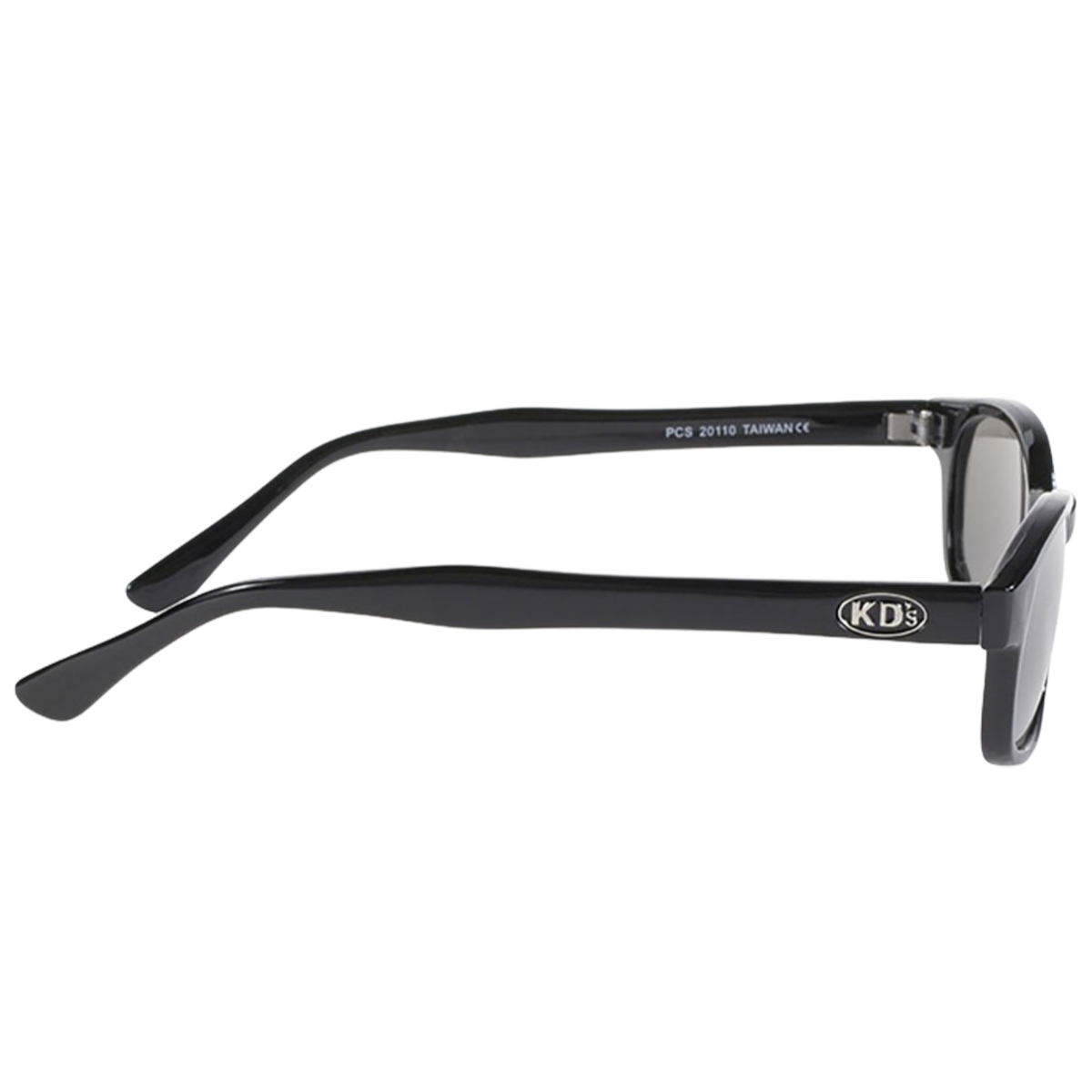 Gafas de sol KD 20110 con lentes plateadas efecto espejo en una montura clásica negra