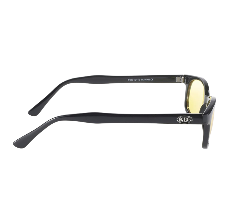 Occhiali da sole 10112 di X-KD con montatura nera e lenti gialle