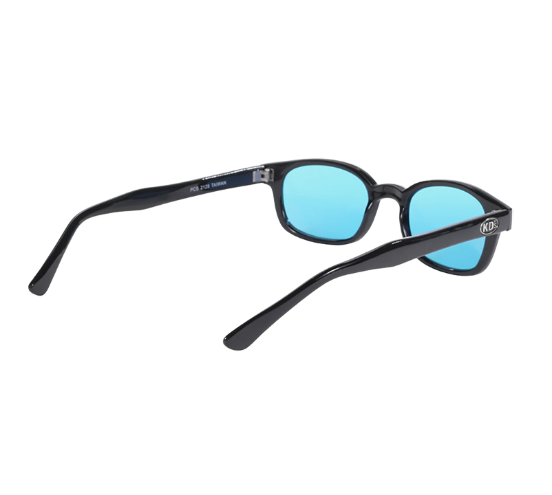 Occhiali da sole KD's 2129 con montatura nera classica e lenti turchesi