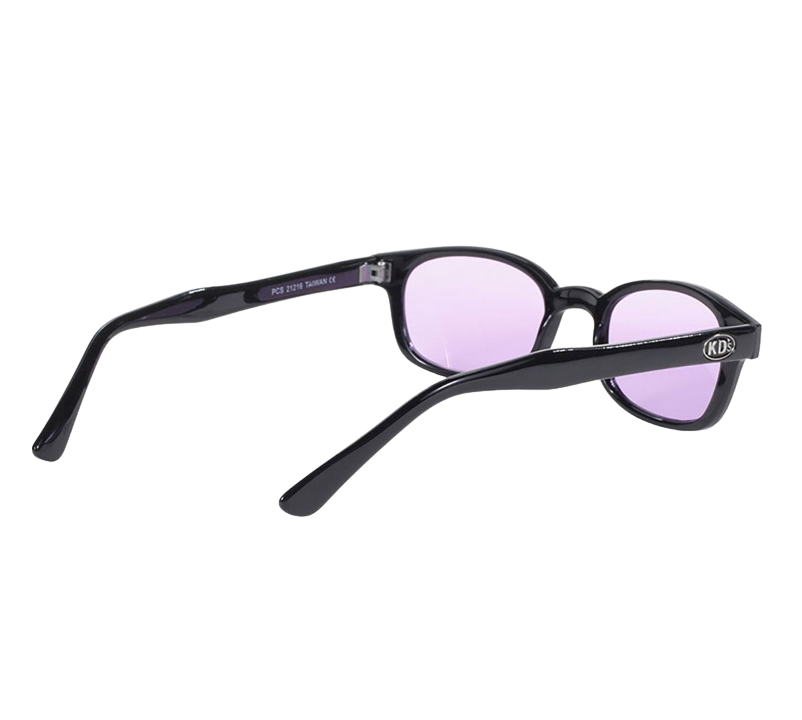 Occhiali da sole KD's 21216 con montatura classica nera e lenti viola