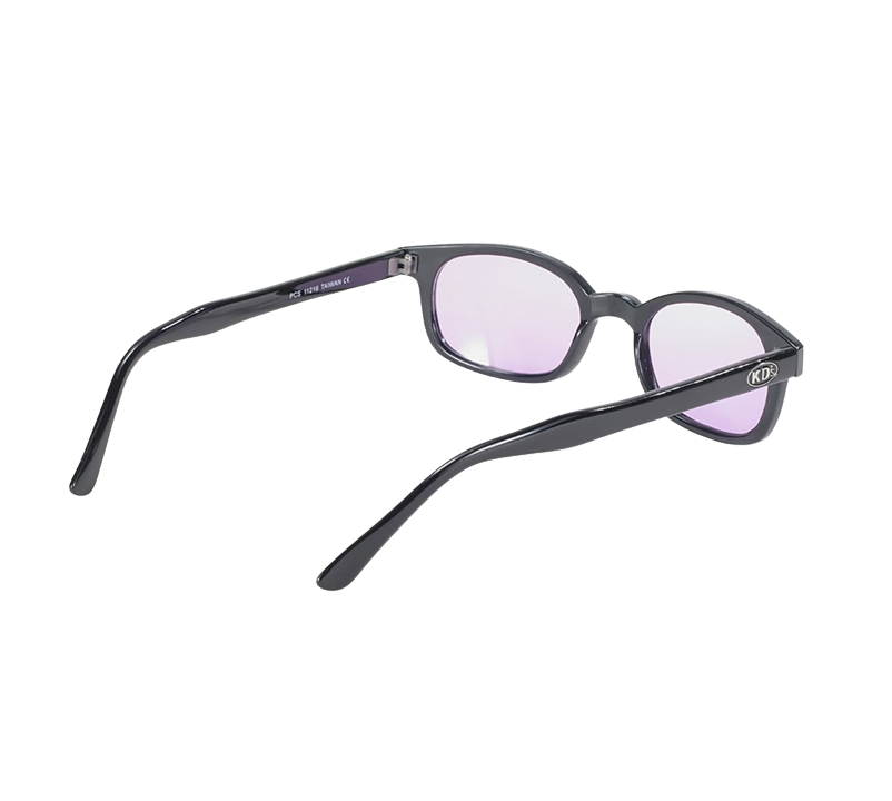 Occhiali da sole 11216 di X-KD con montatura nera e lenti viola