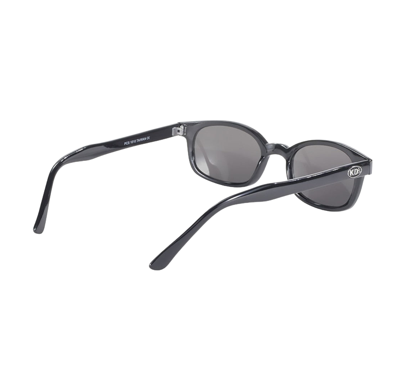 Occhiali da sole 1010 di X-KD con montatura nera lucida e lenti fumé
