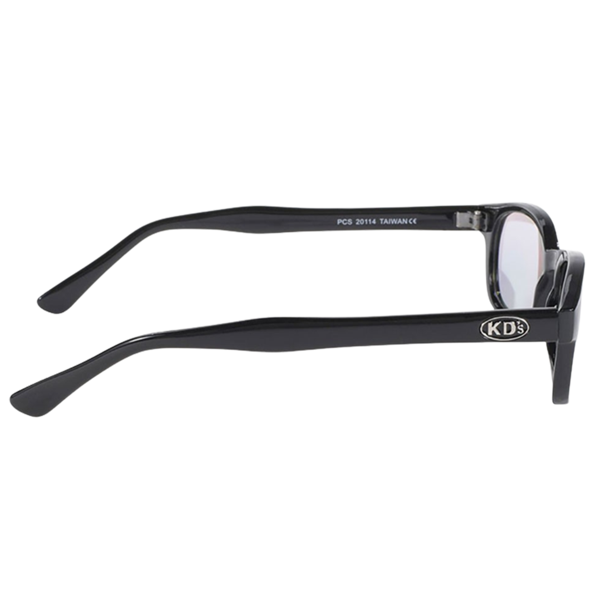 Occhiali da sole KD's 20114 con classica montatura nera e lenti a specchio